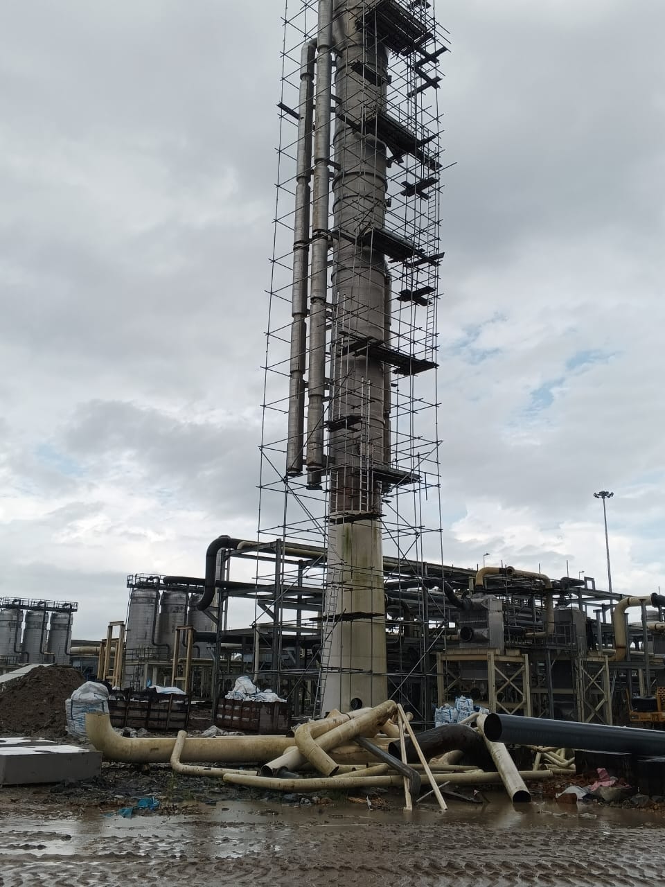 MEGAB CONSTRUCTIONS LTD construction team working on an industrial project in Nigeria