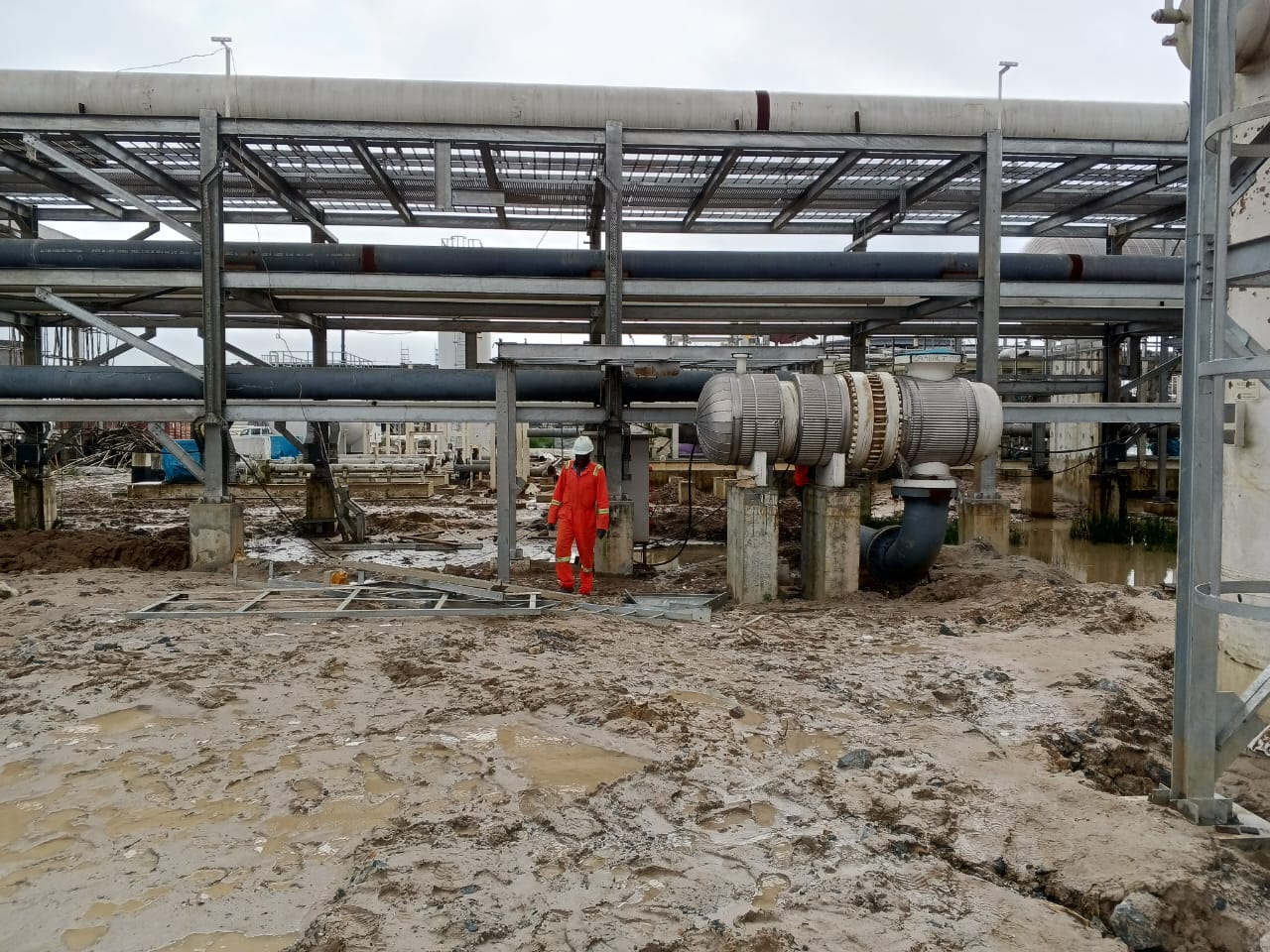 MEGAB CONSTRUCTIONS LTD mechanical engineering services team on site in Nigeria