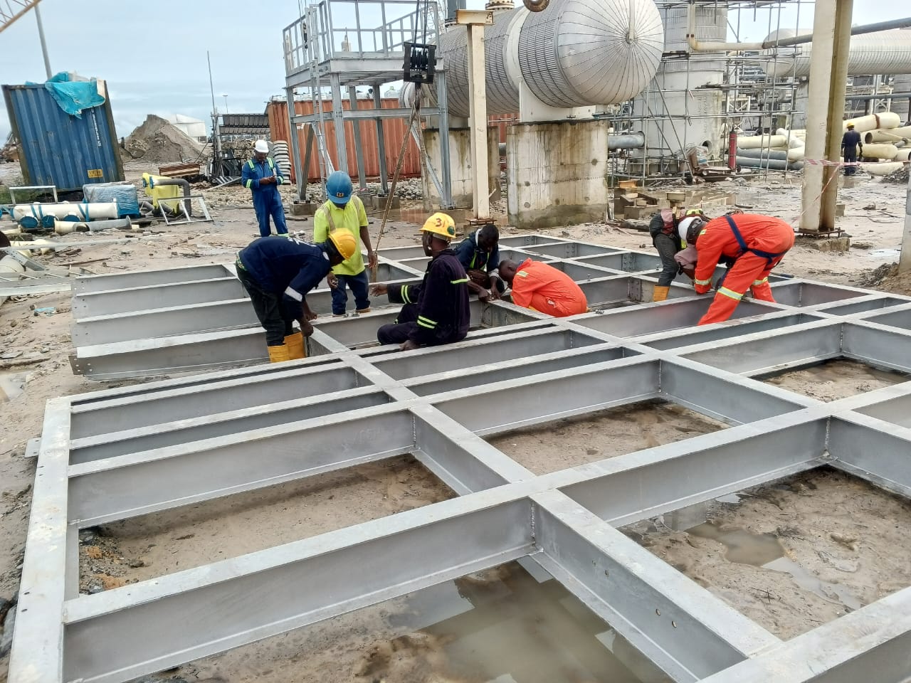 MEGAB CONSTRUCTIONS LTD multidisciplinary engineering and construction team on an industrial site in Nigeria